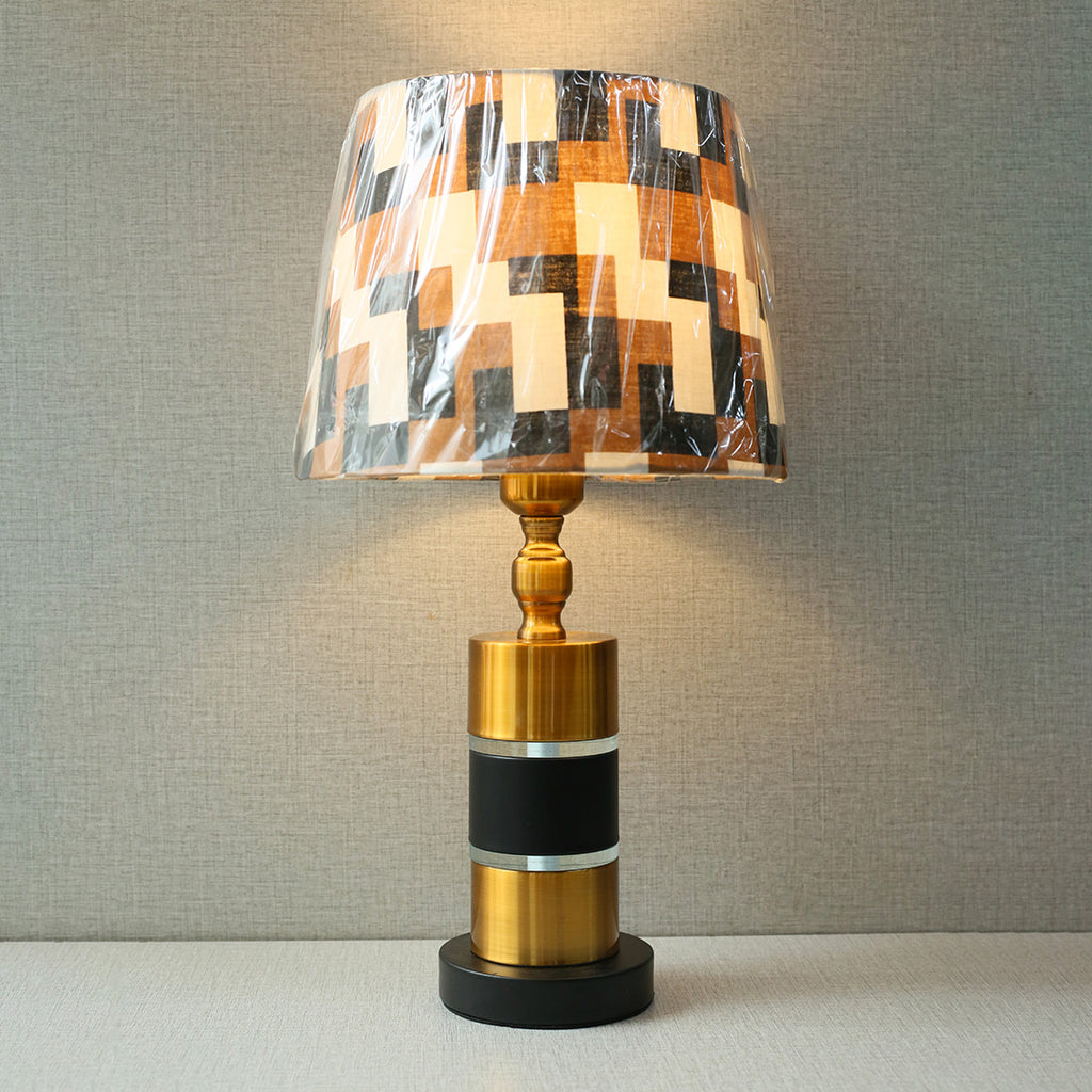 Metal 3536 Bk/Gb Table Lamps (Pair)