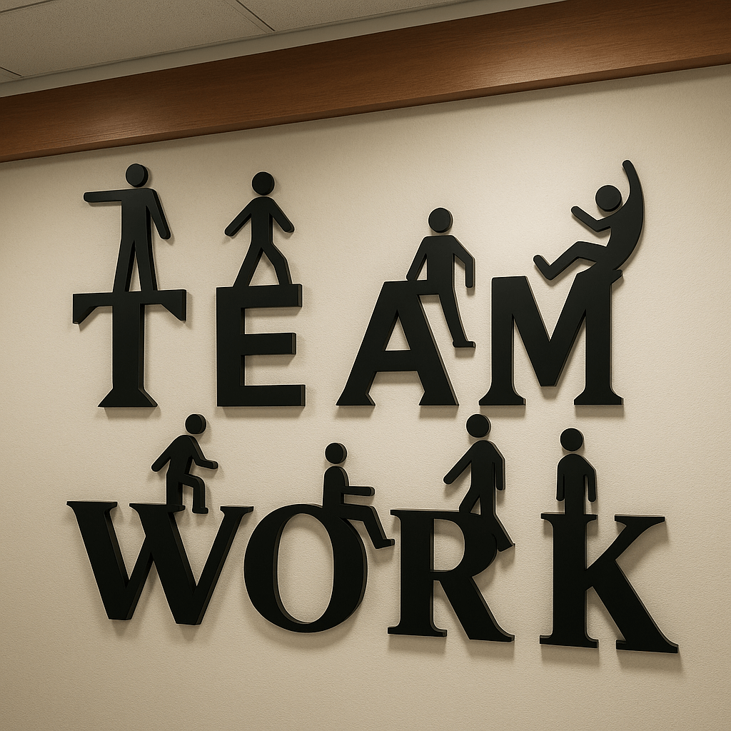 Teamwork 3D Creative Office Decor