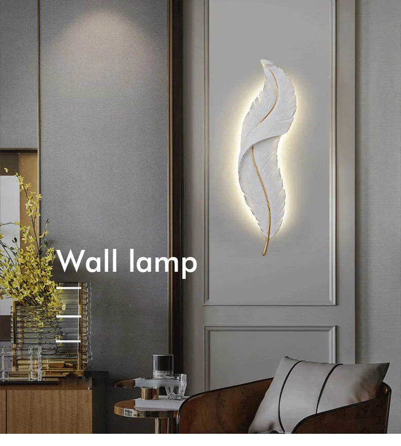 Modern Creative Feather Wall Light (2 Feet)