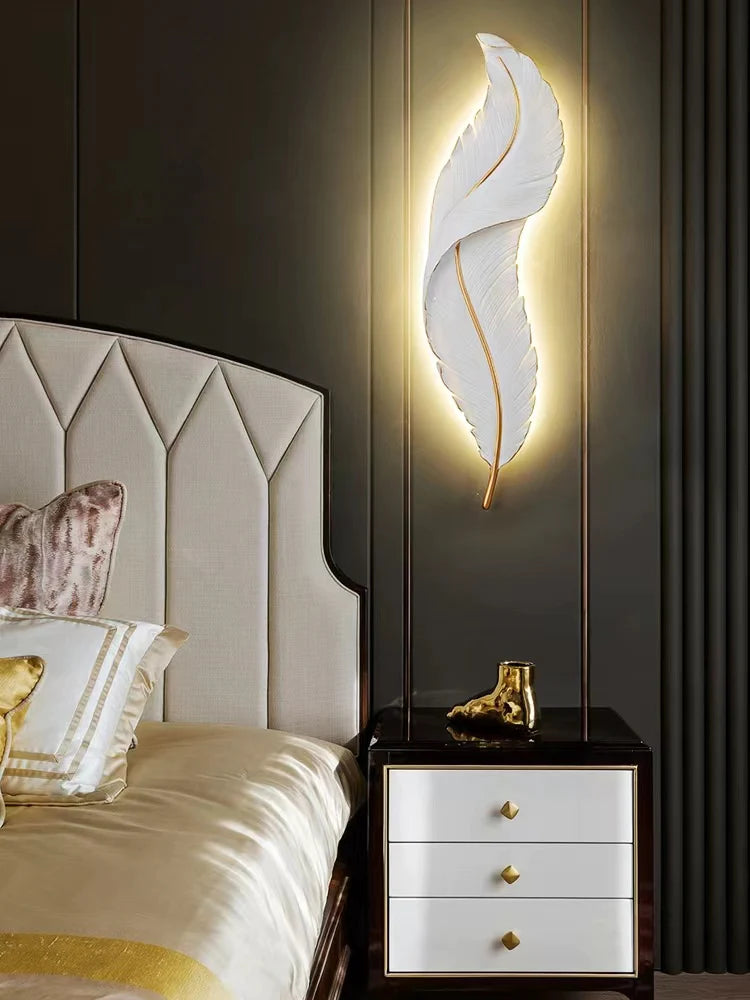 Modern Creative Feather Wall Light (2 Feet)