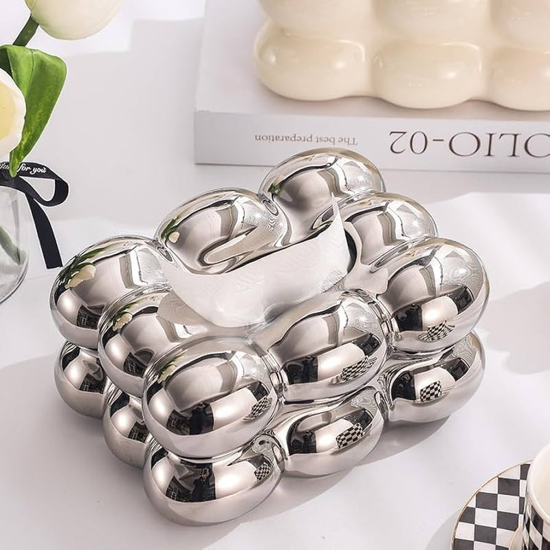 Ceramic Bubble Stack Tissue Box