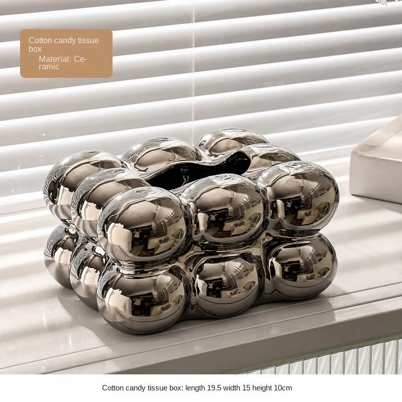 Ceramic Bubble Stack Tissue Box