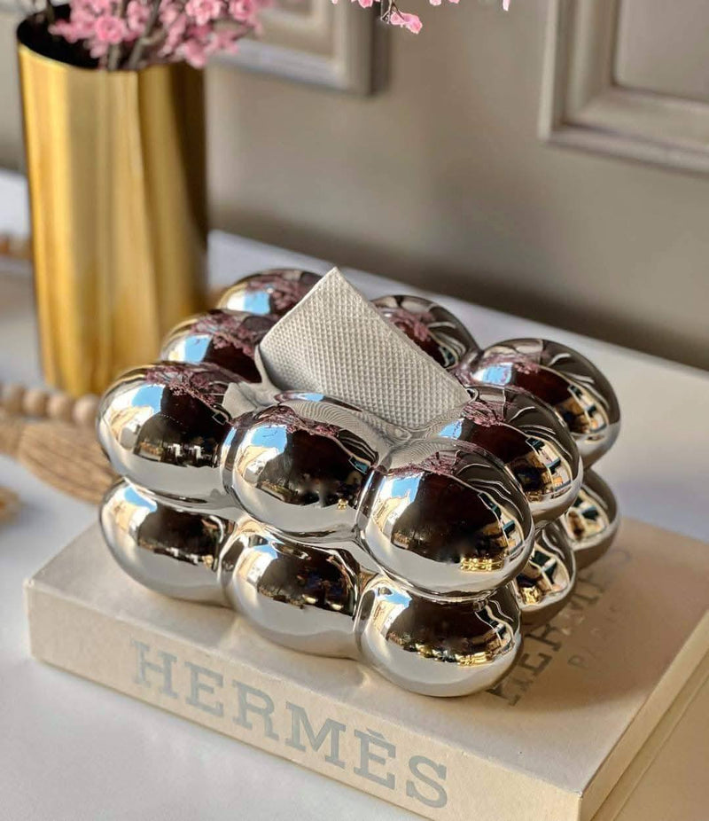 Ceramic Bubble Stack Tissue Box