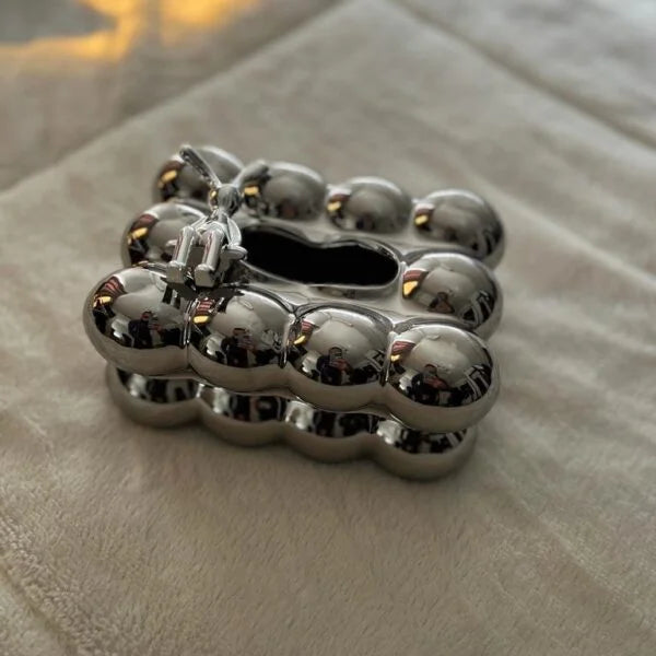 Ceramic Bubble Stack Tissue Box