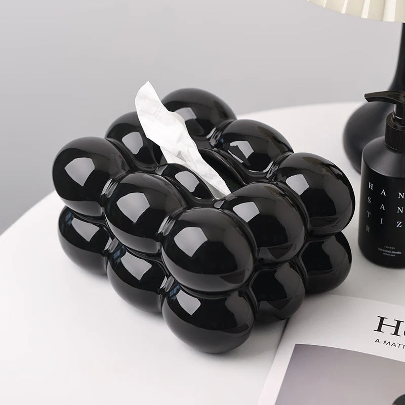 Ceramic Bubble Stack Tissue Box