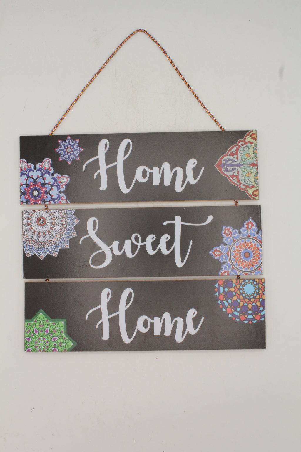Home Sweet Home Wall Decor Sign with Mandala Accents