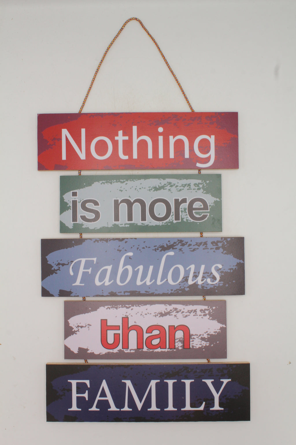 Nothing is More Fabulous Than Family" Inspirational Slat Sign