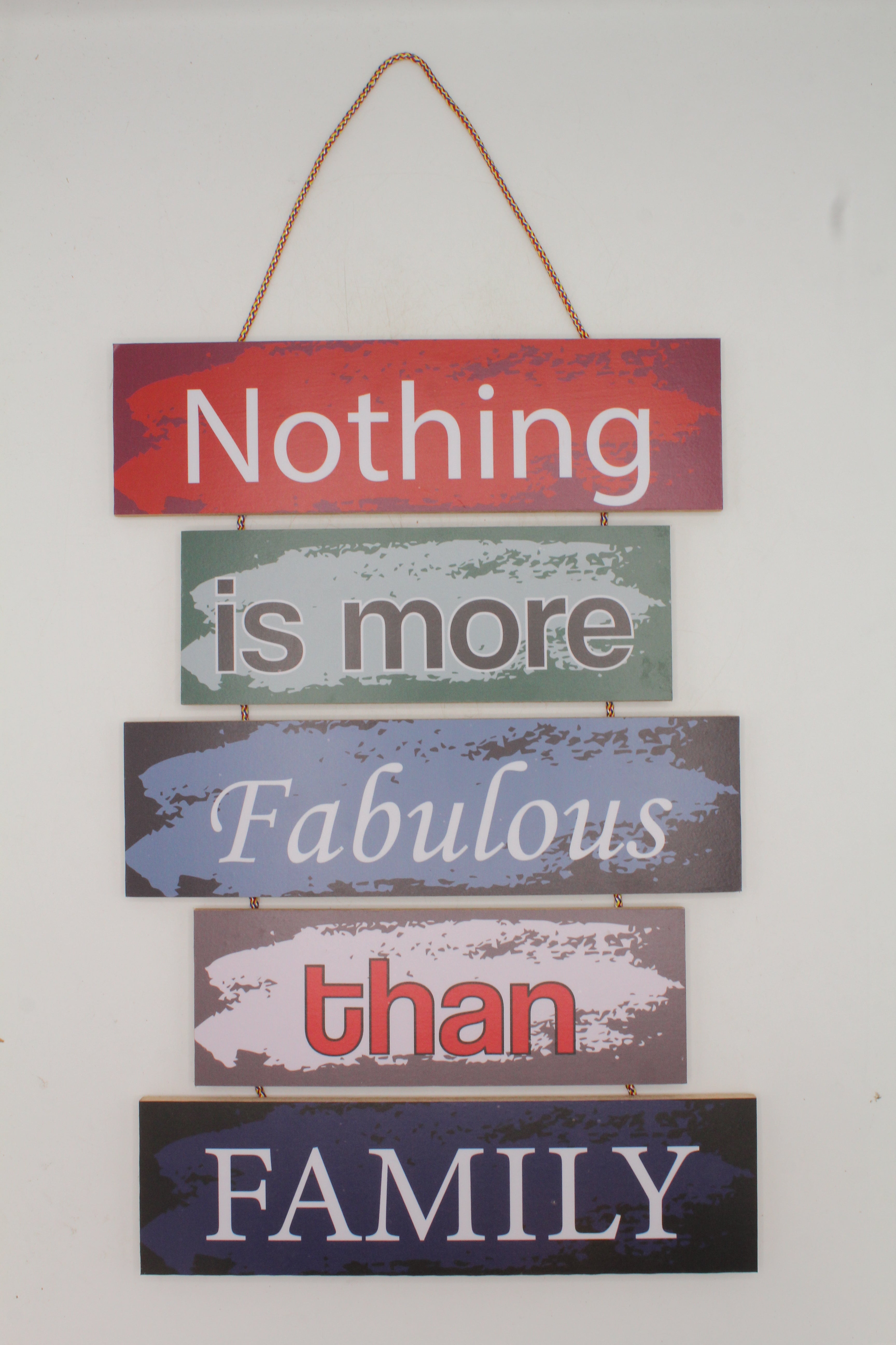 Nothing is More Fabulous Than Family" Inspirational Slat Sign