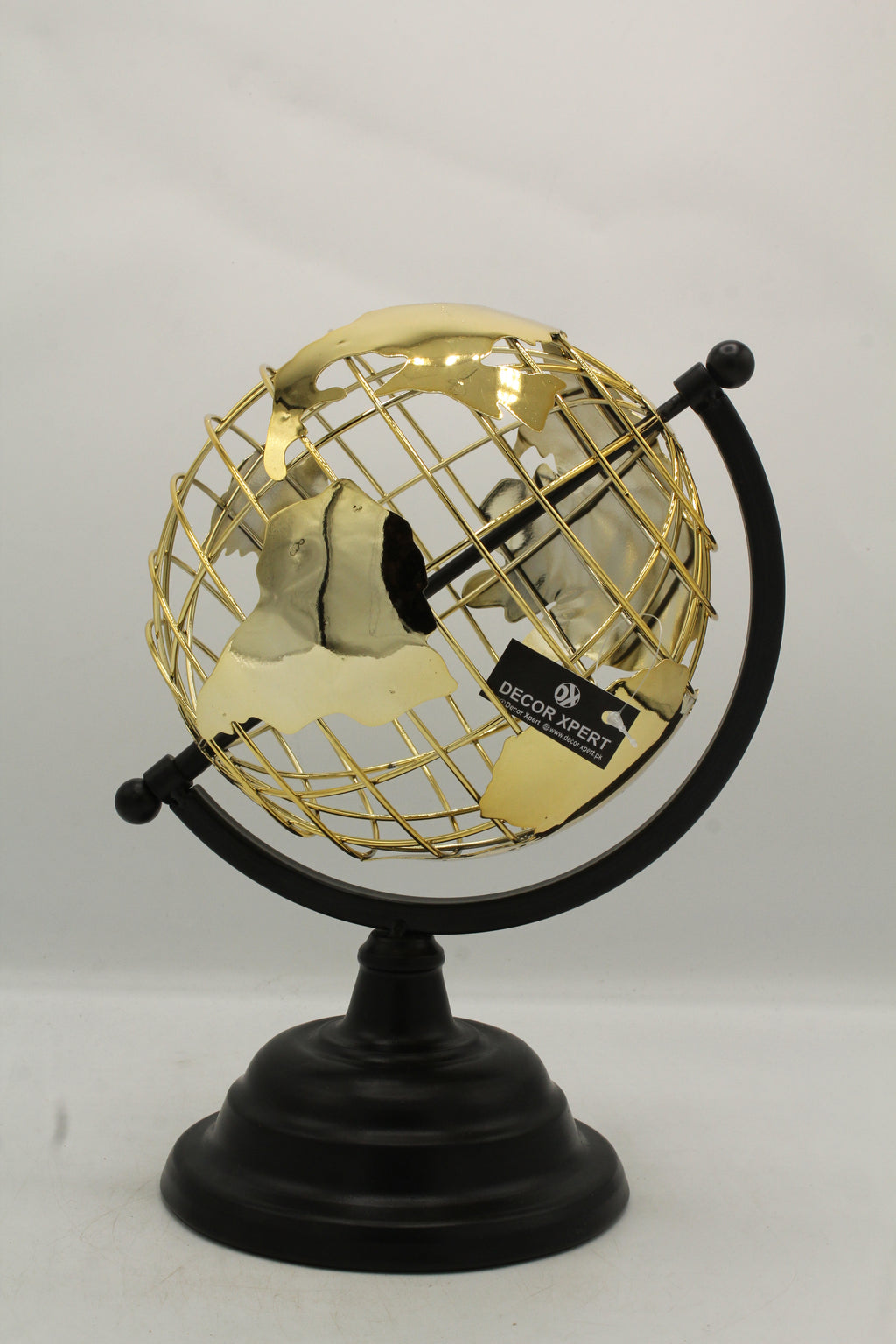 Modern Gold Wireframe Desk Globe