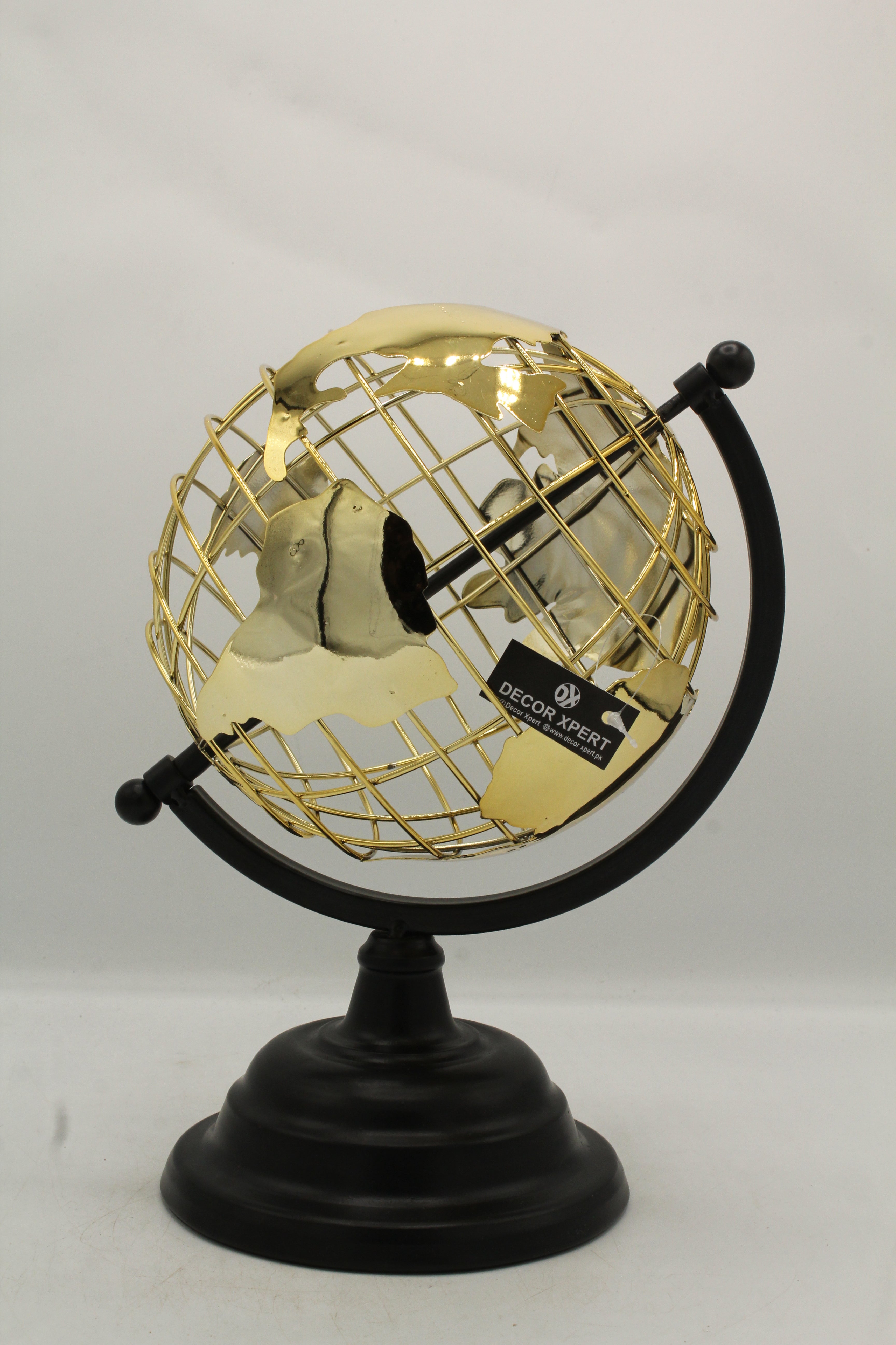Modern Gold Wireframe Desk Globe