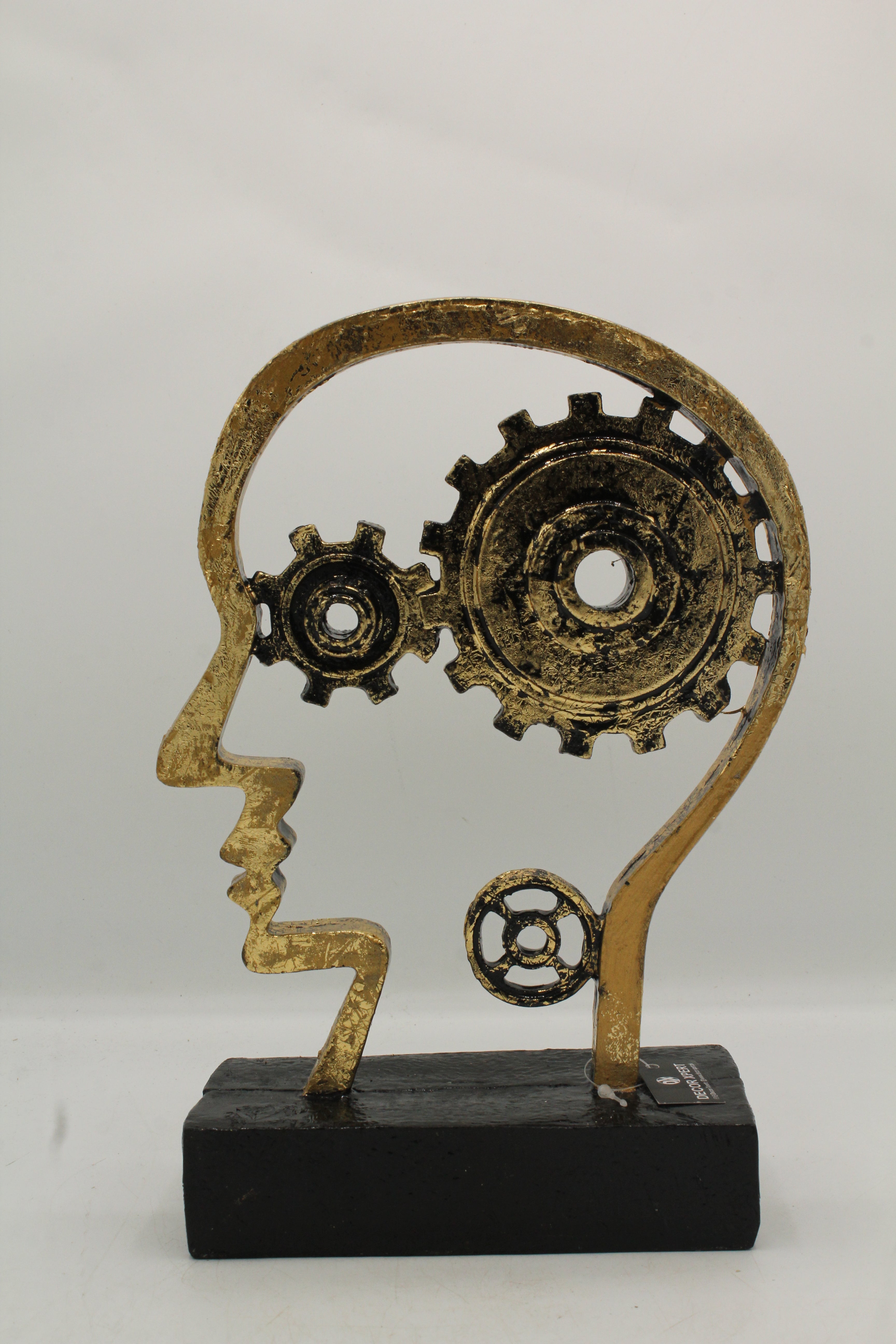 Industrial 'Mind Gears' Desk Sculpture