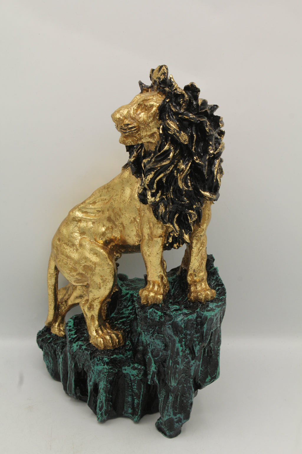 Regal Gold Lion King Sculpture