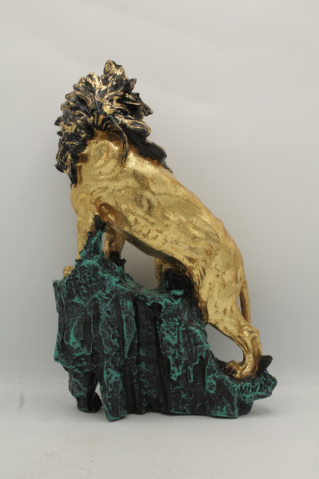 Regal Gold Lion King Sculpture