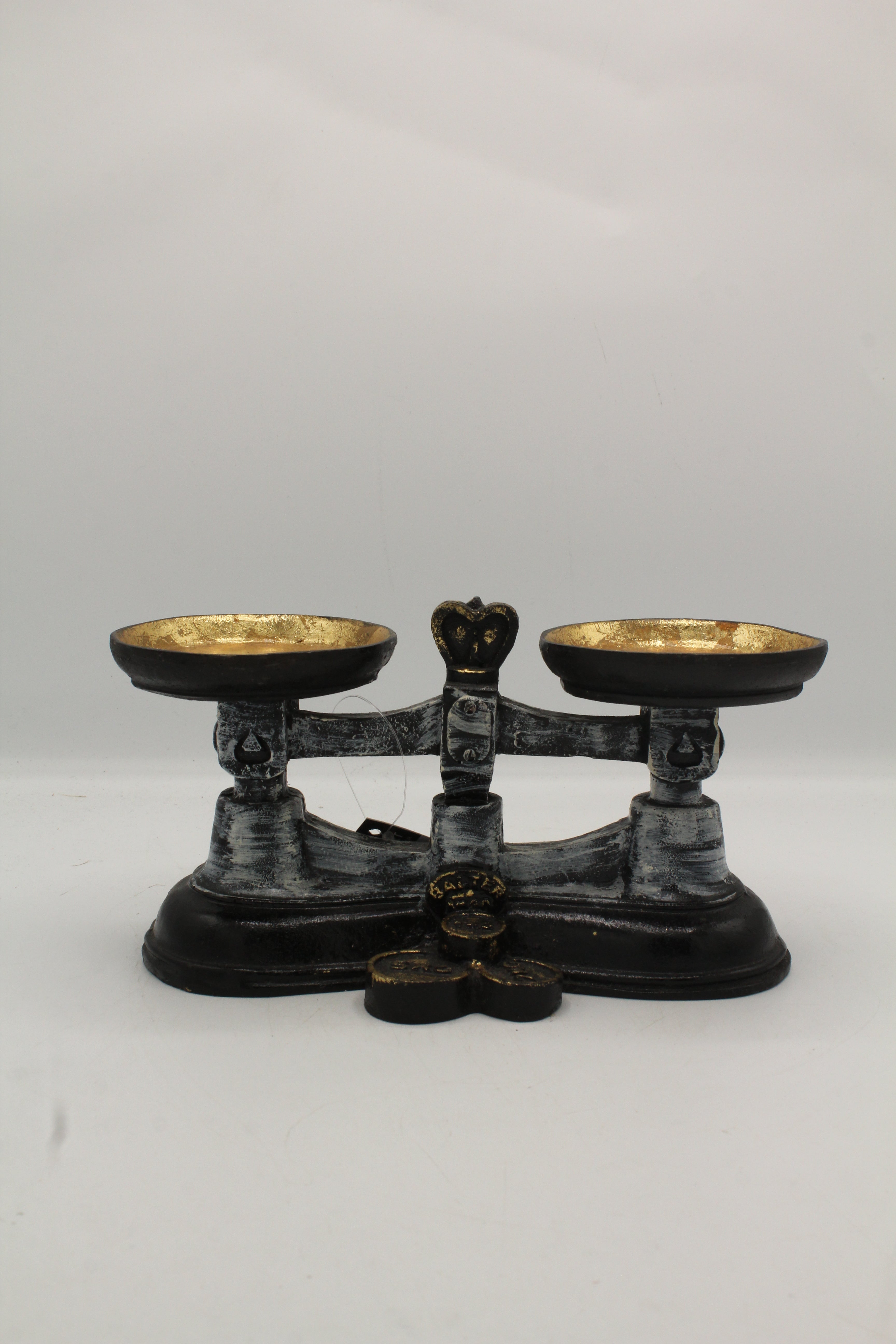 Turquoise Gilded Stacked Books Organizer