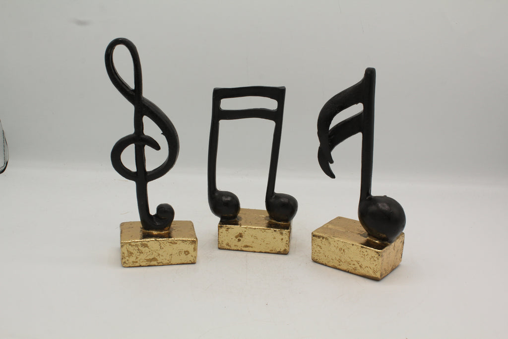 Black & Gold Music Notes Trio