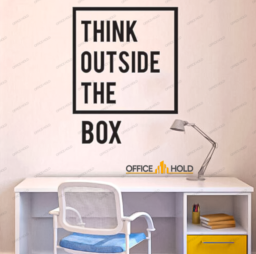 Think Out Side The Box Motivational Office Wall