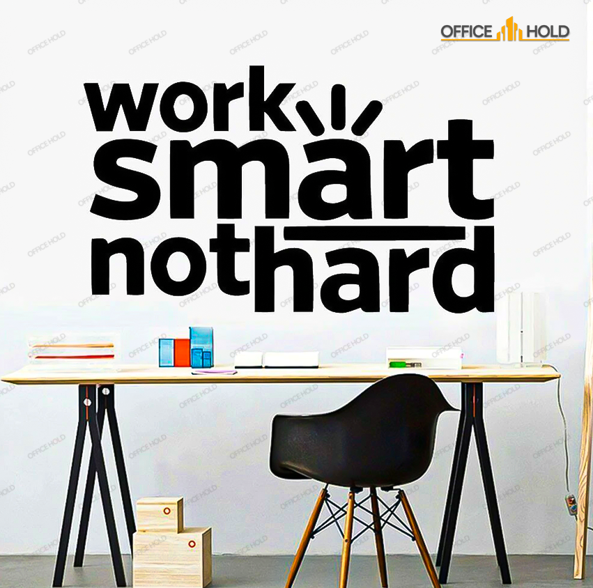 Work Smart Not Hard Inspirational Meeting Room Decor