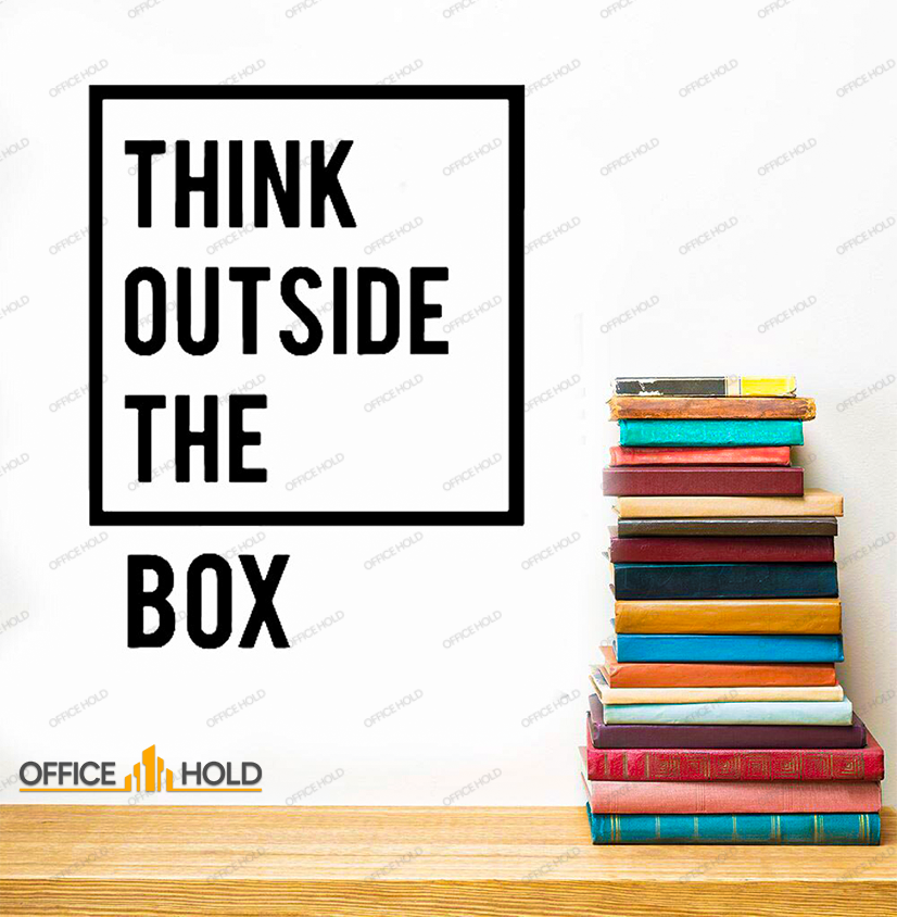 Think Out Side The Box Motivational Office Wall