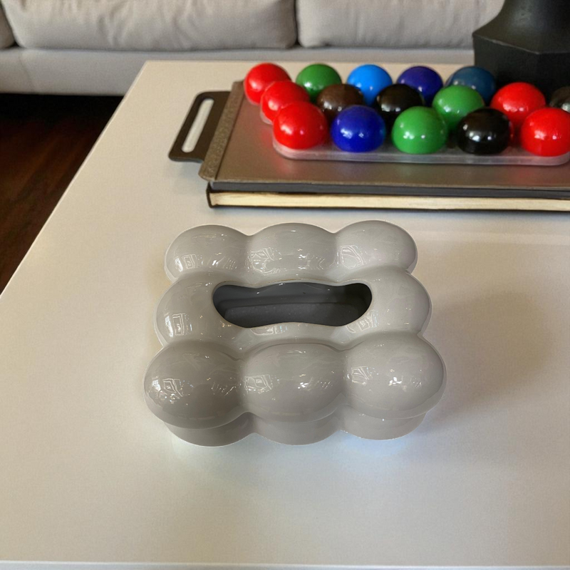 Ceramic Bubble Stack Tissue Box