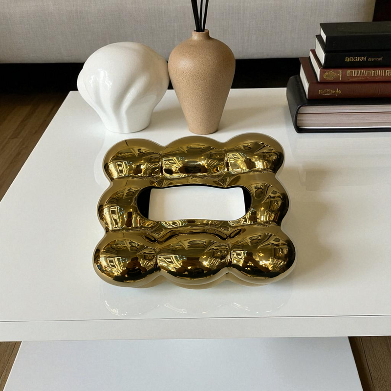 Ceramic Bubble Stack Tissue Box