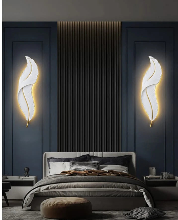 Modern Creative Feather Wall Light (2 Feet)