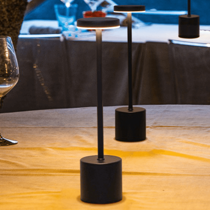 Modern Minimalist Design Metal Touch Sense LED Lamp – Dimmable, USB Rechargeable, 3 Light Modes - Best for Bedroom, Living, and Restaurants